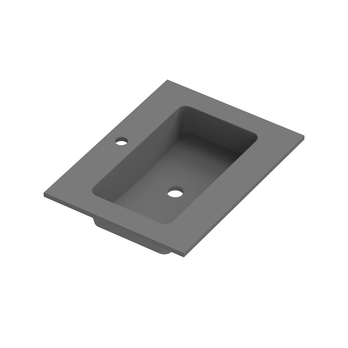 Håndvask Solid Surface Tenfors Alpin 60 cm Antracit
