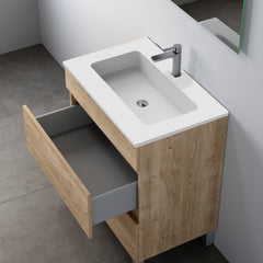 Håndvask Solid Surface Tenfors Alpin 60 cm Hvid Mat
