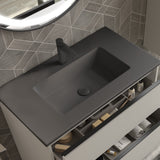 Håndvask Solid Surface Tenfors Alpin 80 cm Antracit