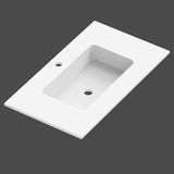 Håndvask Solid Surface Tenfors Alpin 80 cm Hvid Mat