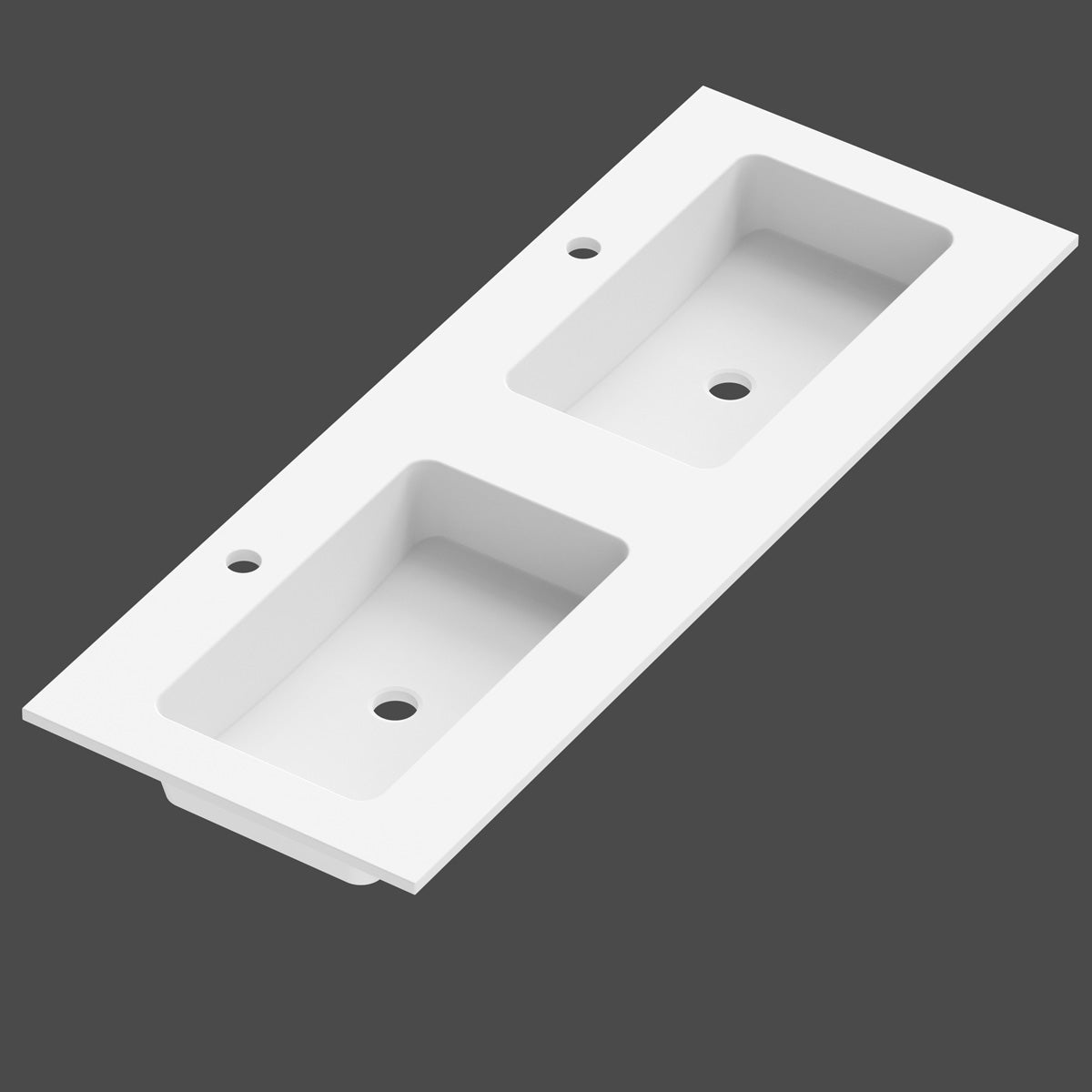Håndvask Solid Surface Tenfors Alpin XL 120 cm Hvid Mat

