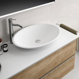 Håndvask Solid Surface Tenfors Oval 57x41 cm Hvid Mat
