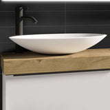Håndvask Solid Surface Tenfors Oval 57x41 cm Hvid Mat
