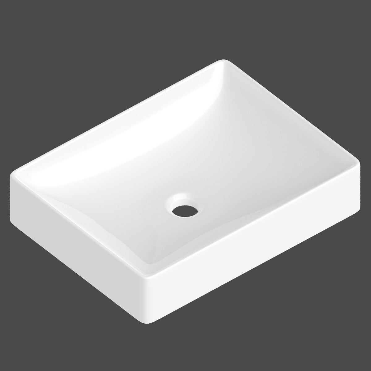 Håndvask Tenfors Estambul 50x38 cm Hvid Blank