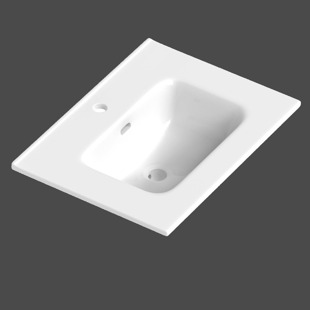 Håndvask Tenfors Fjord 60 cm Hvid Blank