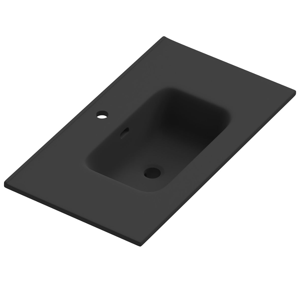 Håndvask Tenfors Fjord 80 cm Sort Mat