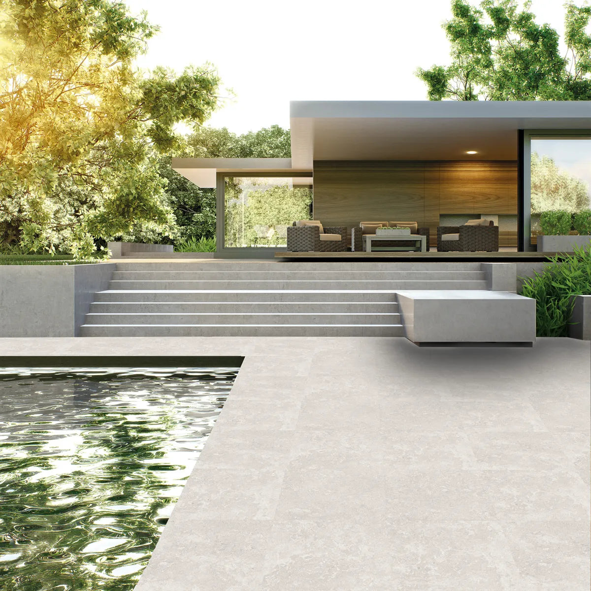 Terrasseflise Limerock Greige 60x60