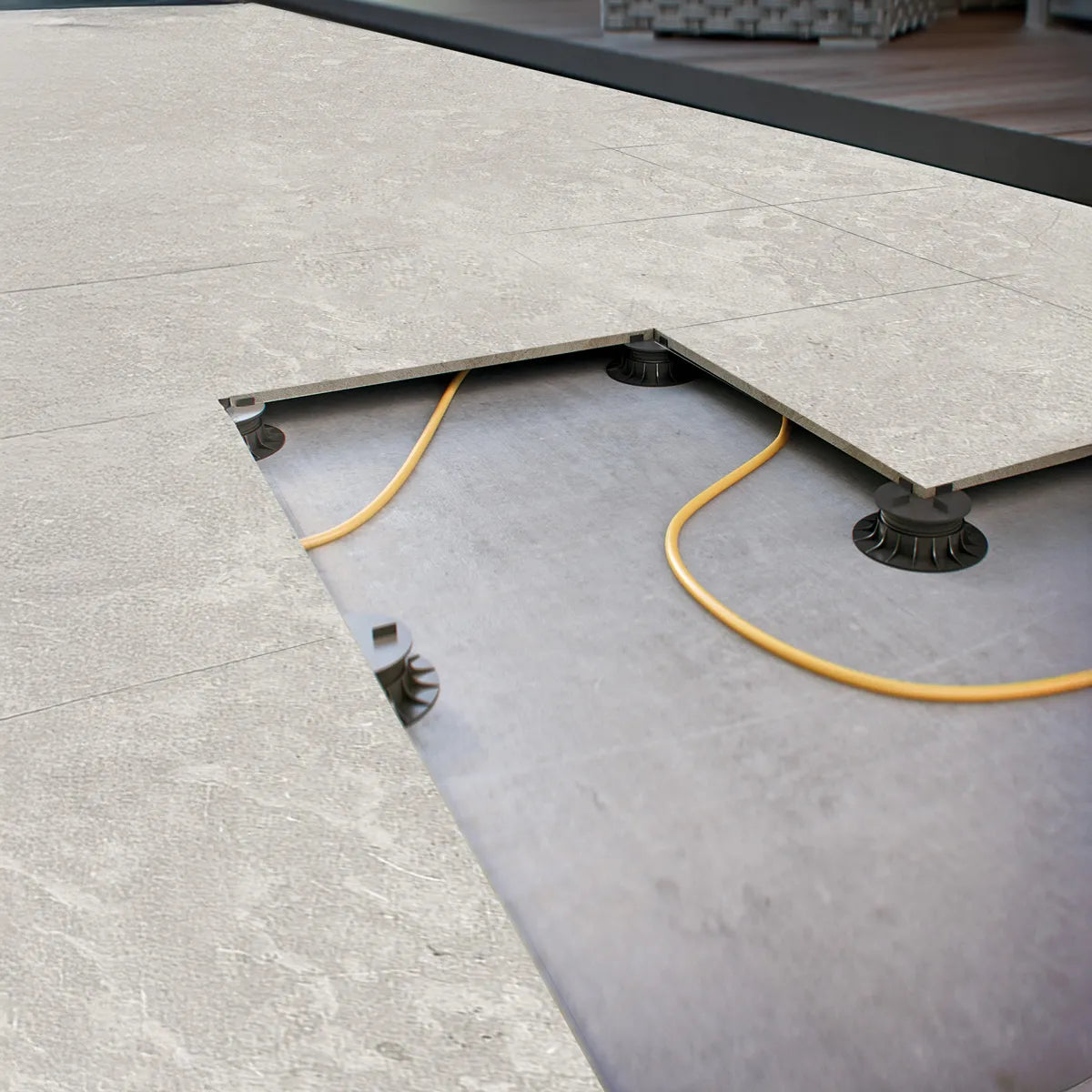 Terrasseflise Limerock Taupe 60x60