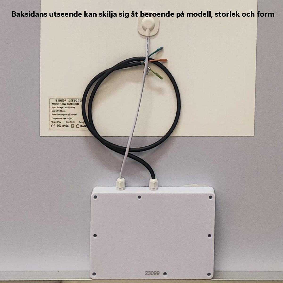 Badeværelsesspejl Dugfri LED 60x80 cm Tenfors Verona